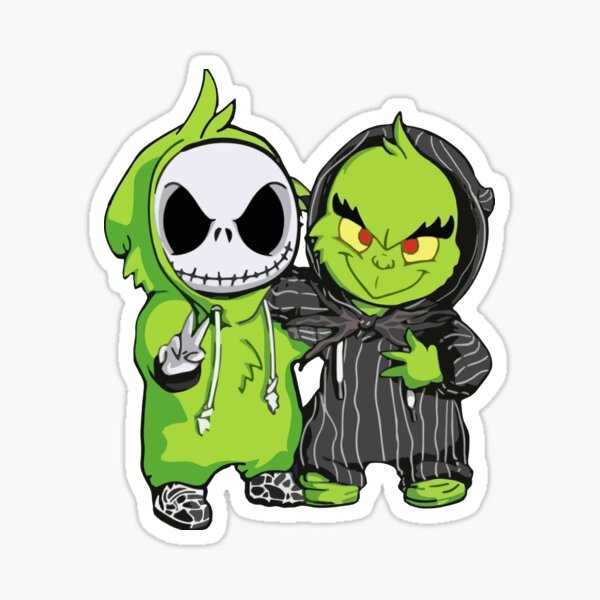 Jack & Grinch Sticker
