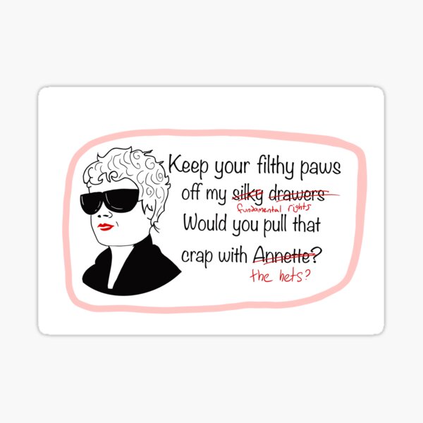 "Grease Rizzo quote " Sticker for Sale by DIGIRULEArt Redbubble