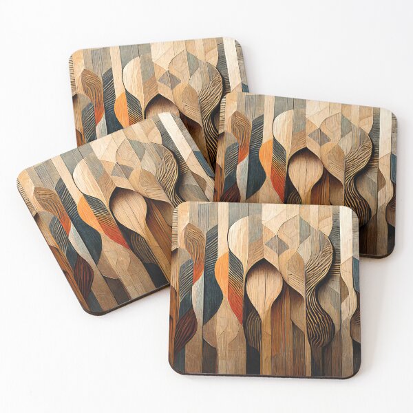 Item preview, Wood Art with Waveforms and Warm Colors  designed and sold by lordyswiss.
