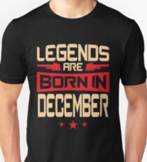 12 Legends Are Born In December Slim Fit T-Shirt