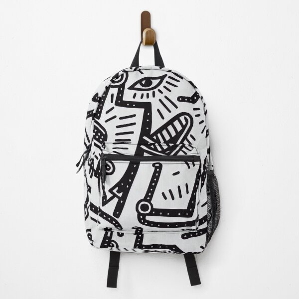 Item preview, Abstract black and white doodle pattern designed and sold by artofbelletz.