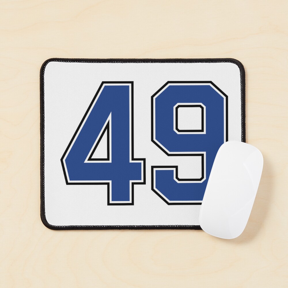 Fourty-Nine Purple Jersey Number Sports 49 Sticker for Sale by