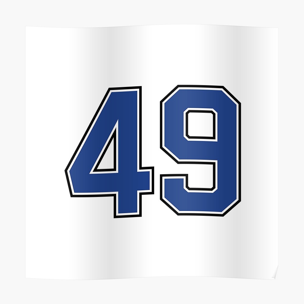 Yellow Number 49 lucky sports jersey forty nine Sticker for Sale by  HeavyStyle