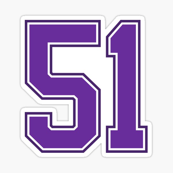 Randy Johnson #51 Jersey Number Sticker for Sale by StickBall