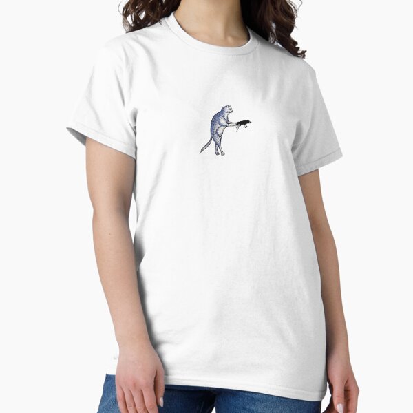 Vista previa del artículo con la obra «Gato divertido medieval con rata como arma», diseñado y vendido por elinaarbidane.