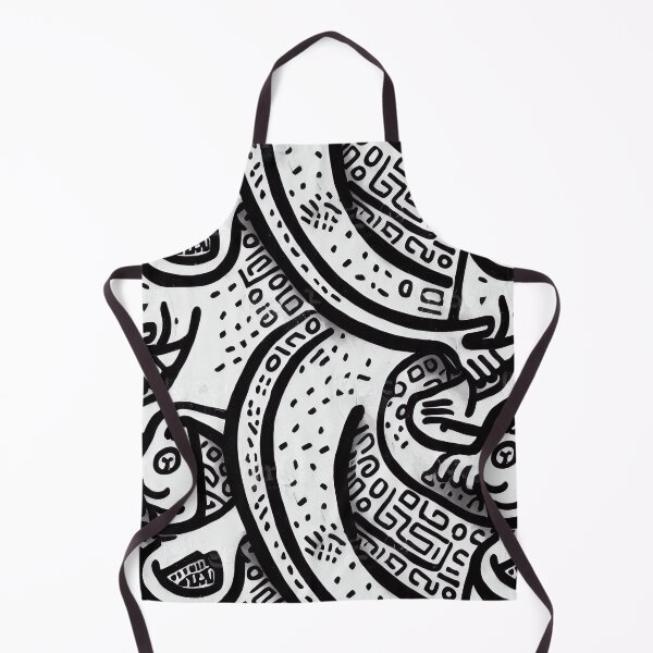Item preview, Abstract black and white doodle pattern designed and sold by artofbelletz.