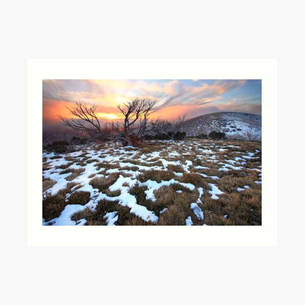 Mt Hotham Early Winter Sunset, Australia Art Print