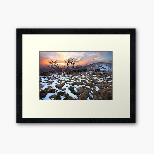 Mt Hotham Early Winter Sunset, Australia Framed Art Print