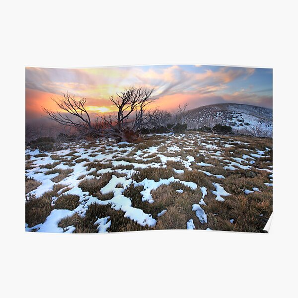Mt Hotham Early Winter Sunset, Australia Poster