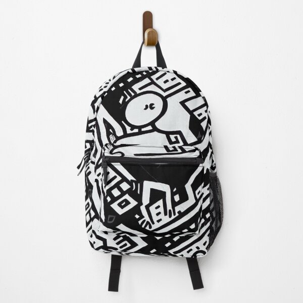 Item preview, Abstract black and white doodle pattern designed and sold by artofbelletz.