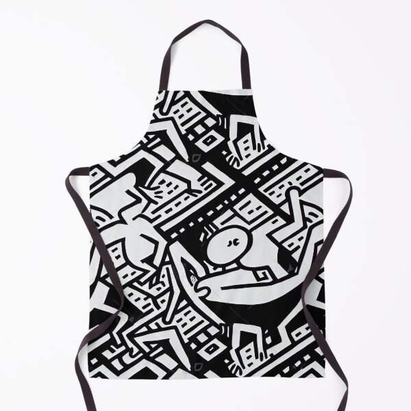 Item preview, Abstract black and white doodle pattern designed and sold by artofbelletz.