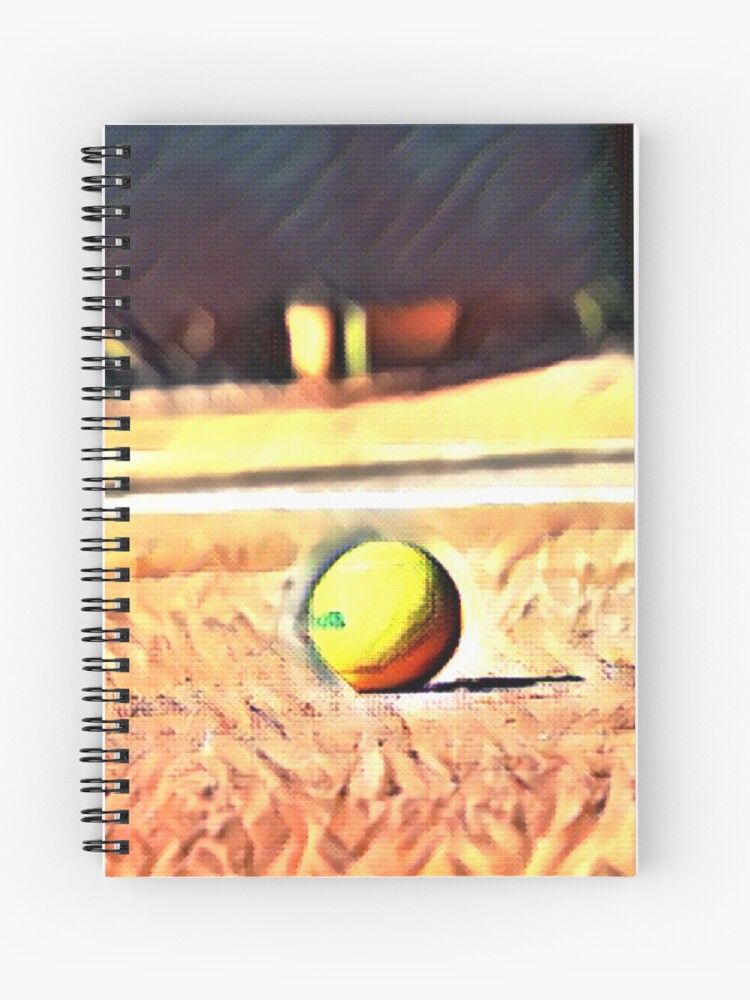 Thumbnail 1 of 3, Journal, Tennis Ball on Tennis Court Canvas | Art Print designed and sold by BigCityTennis.