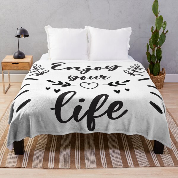 Item preview, Enjoy Your Life Quote designed and sold by BlueZenStudio.