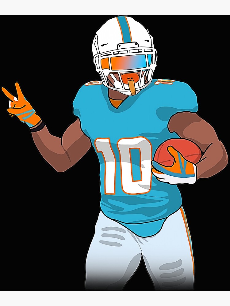 Retro American Football Jersey 10# Tyreek Hill Teal Jersey Custom