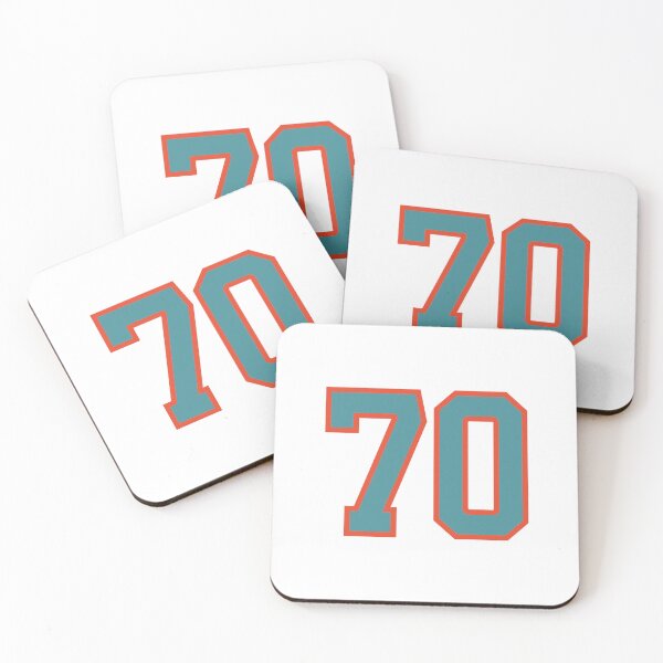 Item preview, 70 number, aqua orange lucky sports seventy designed and sold by ArtIsParty.