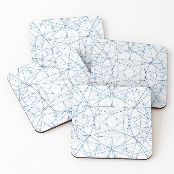 Item preview, White moire thread network background, connecting dots. designed and sold by angelisart.