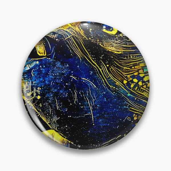 Item preview, Cane Corso head close-up - starry blue with yellow colorful painting designed and sold by NickoPrints.