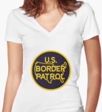Border Patrol Women's Fitted V-Neck T-Shirt
