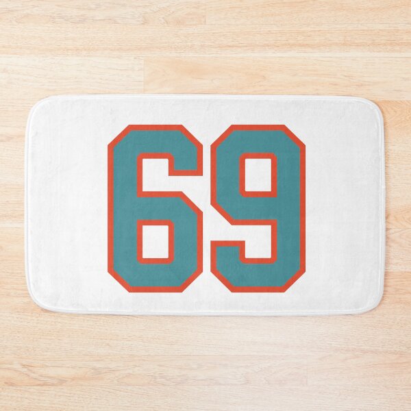 Item preview, 69 number, aqua orange lucky sports sixty nine designed and sold by ArtIsParty.