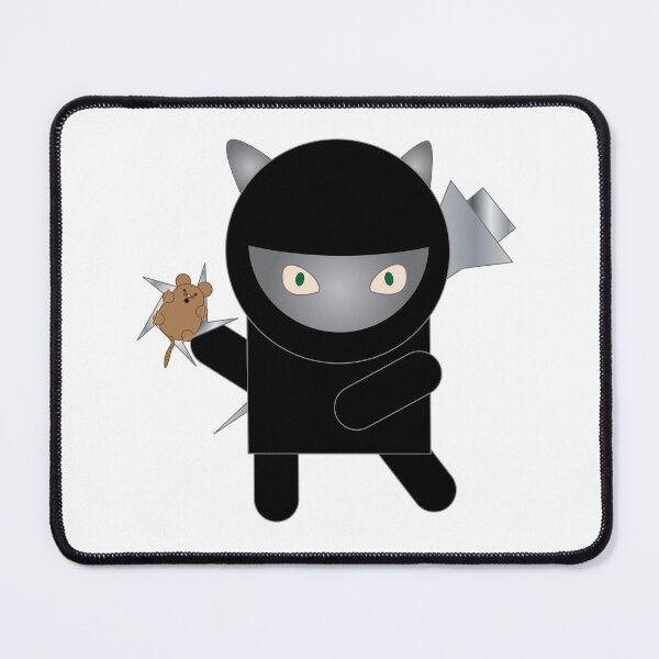 Item preview, Ninja Cat Kitty Cartoon Mouse Cute designed and sold by ValeriesGallery.