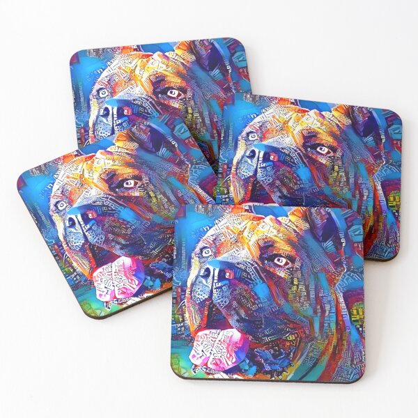 Item preview, Cane Corso head - colorful painting designed and sold by NickoPrints.
