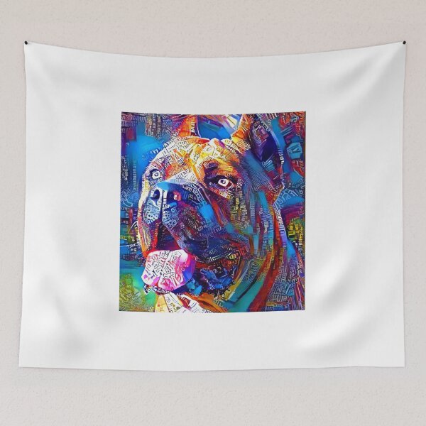 Item preview, Cane Corso head - colorful painting designed and sold by NickoPrints.