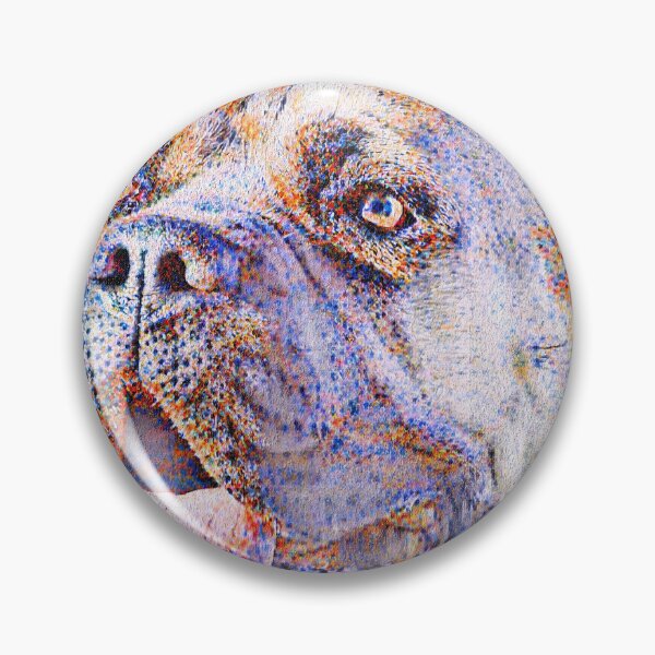 Item preview, Cane Corso head - colorful pointillist painting designed and sold by NickoPrints.