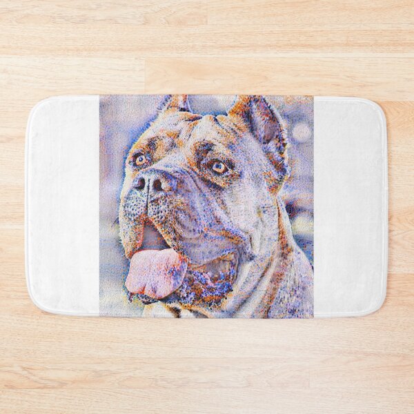 Item preview, Cane Corso head - colorful pointillist painting designed and sold by NickoPrints.