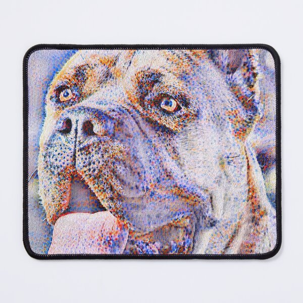 Item preview, Cane Corso head - colorful pointillist painting designed and sold by NickoPrints.