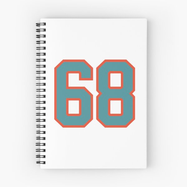 Item preview, 68 number, aqua orange lucky sports sixty eight designed and sold by ArtIsParty.