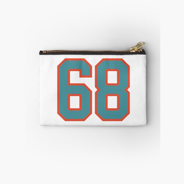 Item preview, 68 number, aqua orange lucky sports sixty eight designed and sold by ArtIsParty.