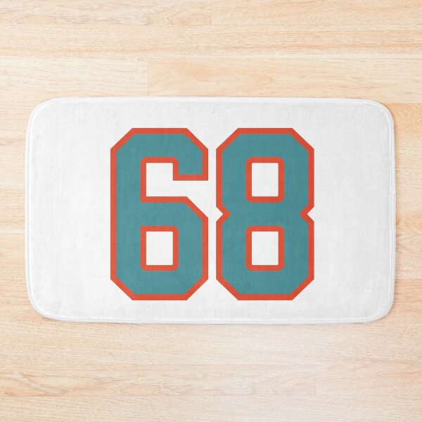 Item preview, 68 number, aqua orange lucky sports sixty eight designed and sold by ArtIsParty.