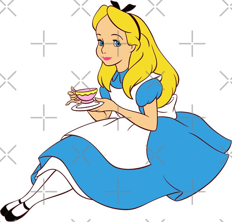 "Alice with Tea" Stickers by magicbyalexis Redbubble