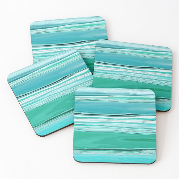 Item preview, Ocean Abstract Horizontal Stripes Beachy Vibes Beach House Décor Art 9 of 20  designed and sold by Beachy.