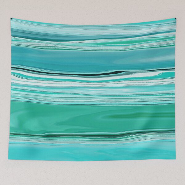Item preview, Ocean Abstract Horizontal Stripes Beachy Vibes Beach House Décor Art 9 of 20  designed and sold by Beachy.