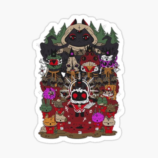 Item preview, The Cult Of Lamb Cute As Hell Sticker designed and sold by DuskyMonk.