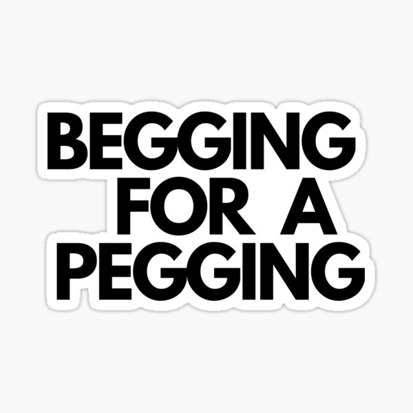 Begging For A Pegging Sticker For Sale By Brikzz Redbubble