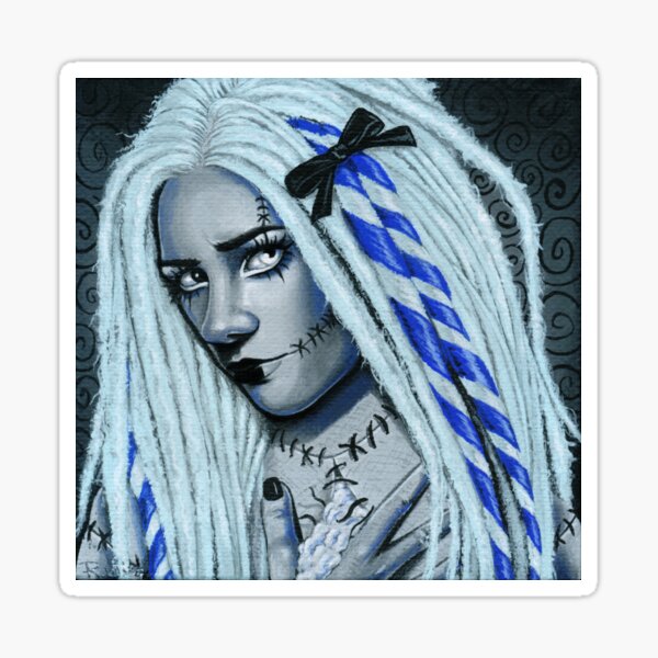 Gothic Ragdoll Fantasy Portrait Sticker