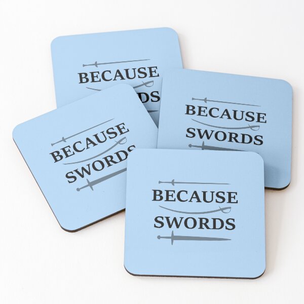 Item preview, Because Swords - Black Text designed and sold by capnflynn.