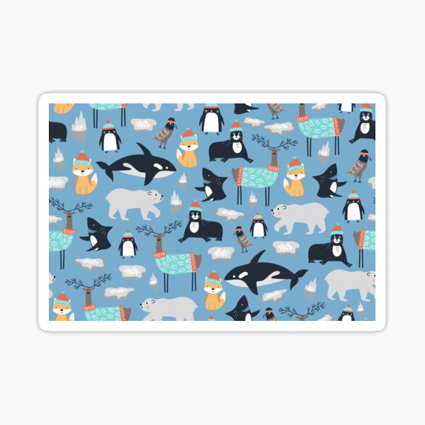 Item preview, Cute Arctic Animals Seamless Pattern designed and sold by CrossVersion.