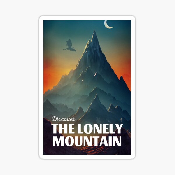 Artikel-Vorschau von Entdecke den einsamen Berg - Reiseposter - Fantasy Funny, designt und verkauft von Fenay Designs.