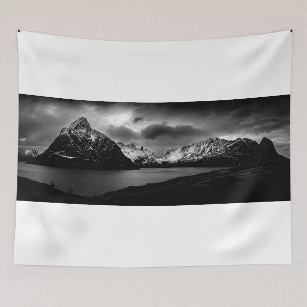 Item preview, Moltind Mountain in Black and White designed and sold by nbrandsberg.