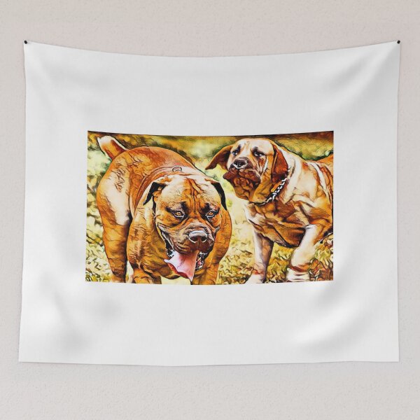 Item preview, Playful Boerboel dogs - brown high contrast designed and sold by NickoPrints.