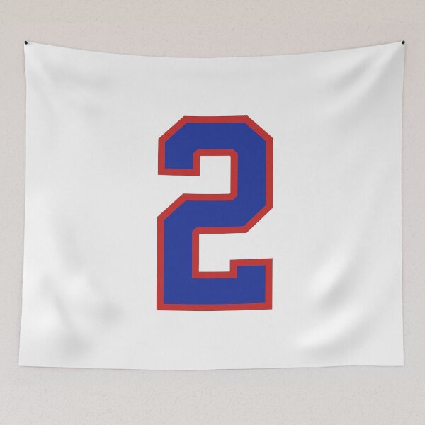 Item preview, Number 2 blue red sports jersey two designed and sold by LoveIsColorful.
