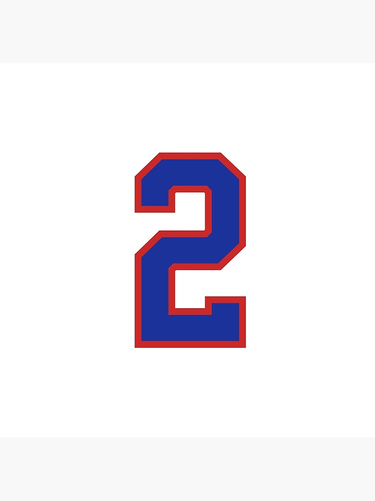 Number 3 blue red sports jersey three Sticker for Sale by LoveIsColorful