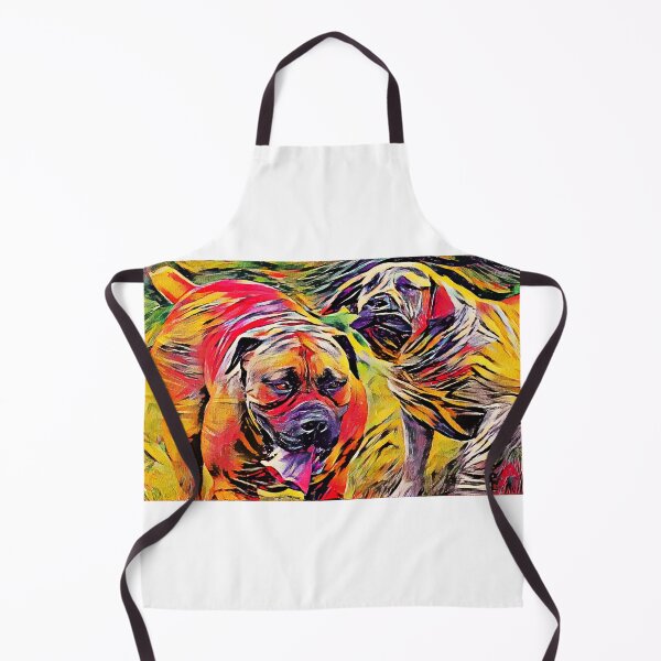 Artikelvorschau, Playful Boerboel dogs - colorful violet, red and yellow entworfen und verkauft von NickoPrints.