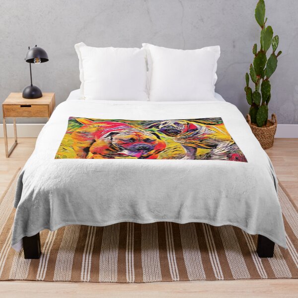 Artikelvorschau, Playful Boerboel dogs - colorful violet, red and yellow entworfen und verkauft von NickoPrints.