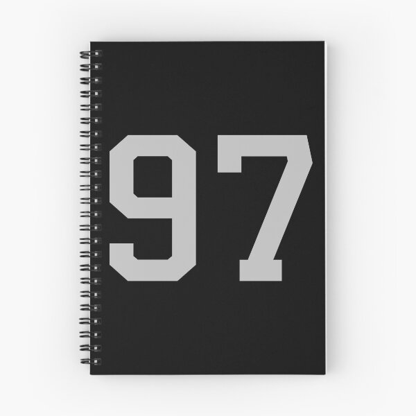 Item preview, Number 97, grey on black sports jersey number ninety seven designed and sold by LoveIsColorful.