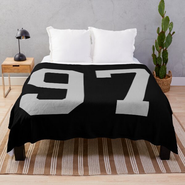 Item preview, Number 97, grey on black sports jersey number ninety seven designed and sold by LoveIsColorful.