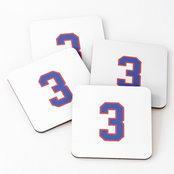 Item preview, Number 3 blue red sports jersey three designed and sold by LoveIsColorful.